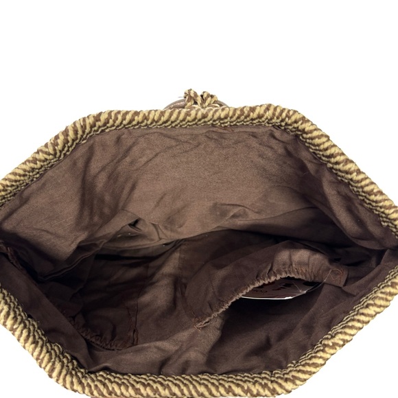 Vintage Woven Clutch Brown Tan - Picture 6 of 6